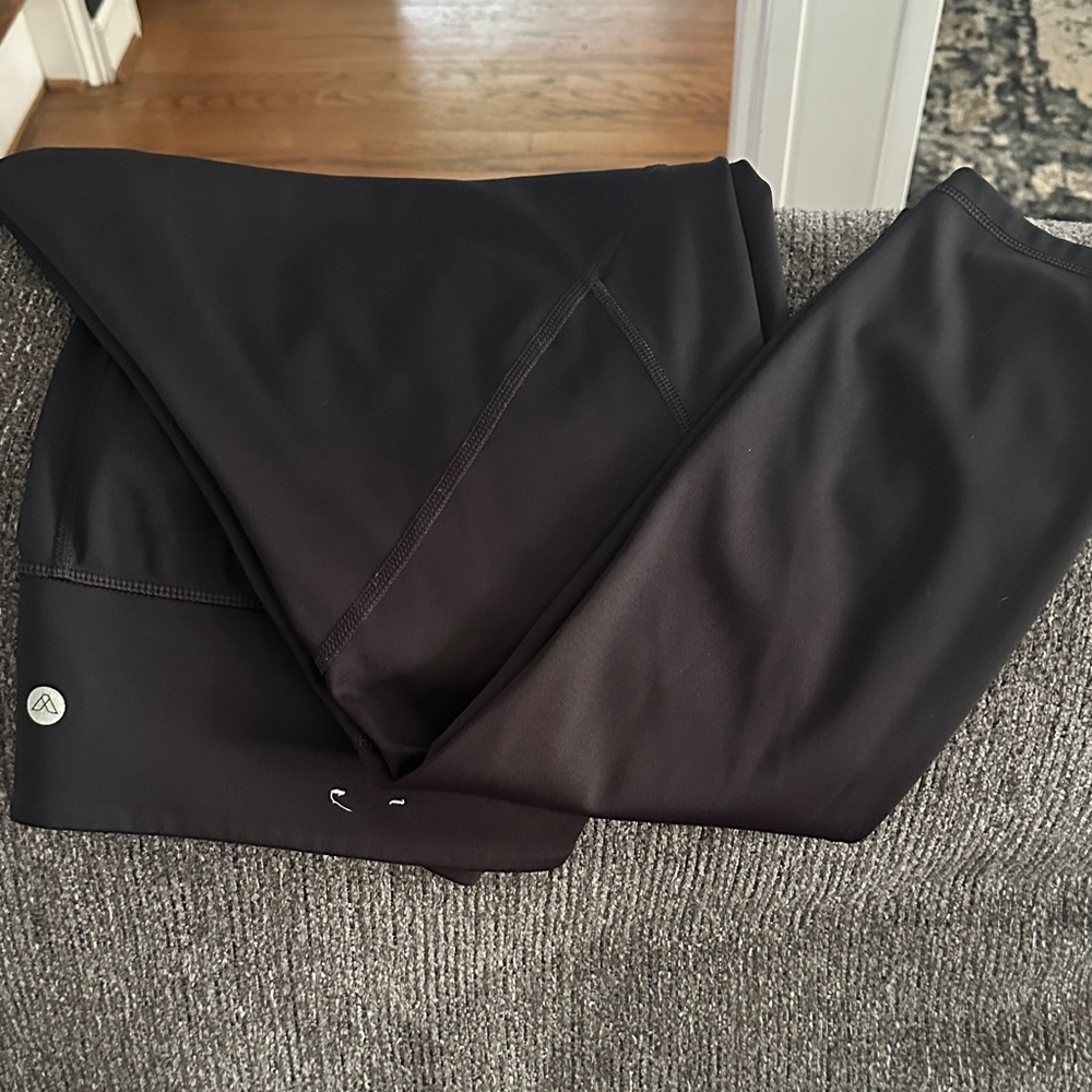 Lane Bryant Black Leggings with Subtle Logo